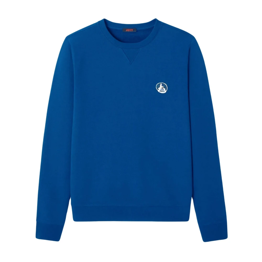 Jott Basis Camden Sweatshirt Blauw Logo Print Blue Heren