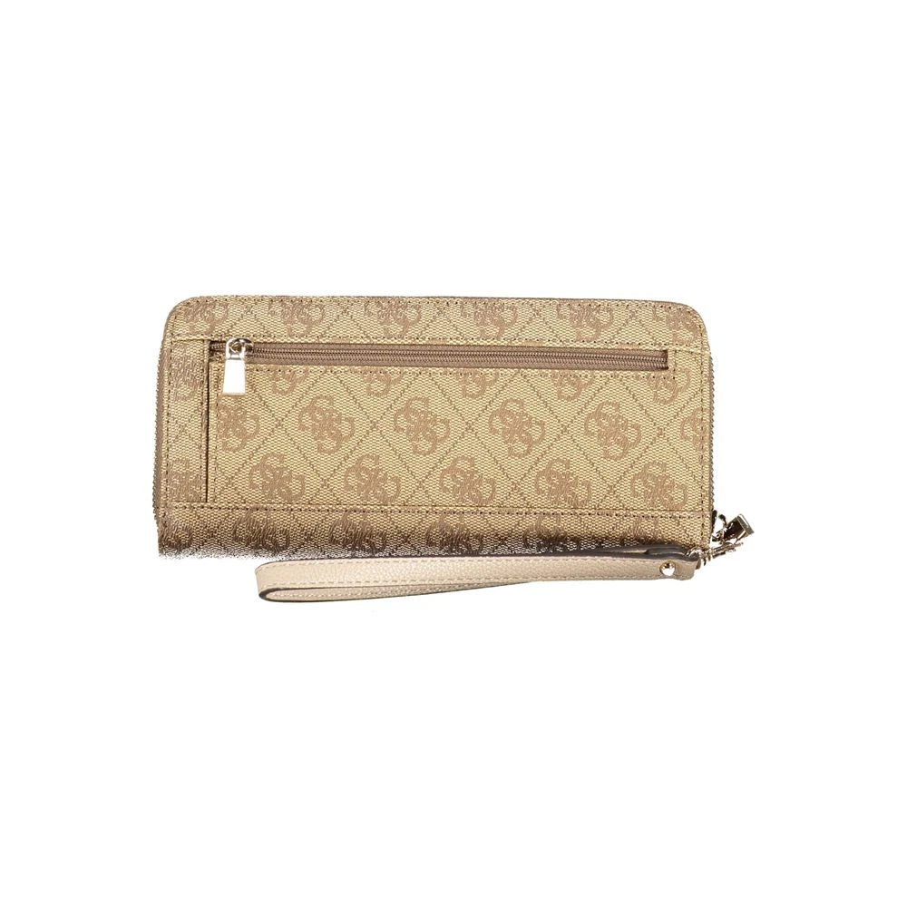 Guess Beige Portemonnee met Rits en Kaartsleuven Beige Unisex