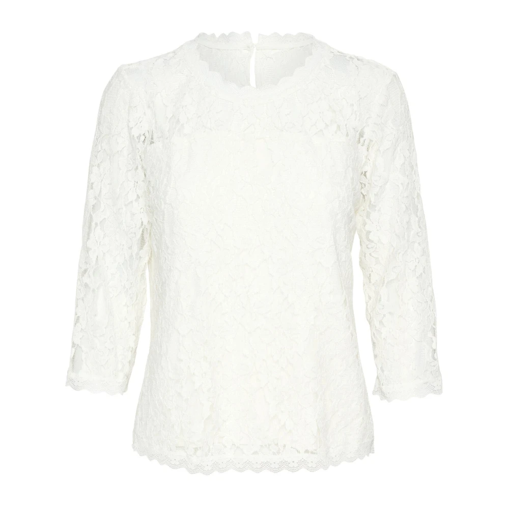Cream Women's White Blouses, Xl, Snow Lace Blouse