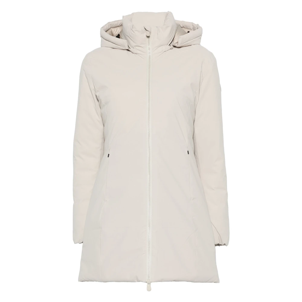 Save The Duck Raquel Hooded Parka Jas Beige Dames