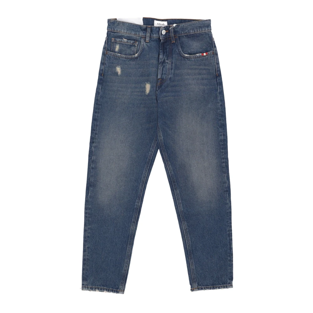 Amish Uomo Blu Slim Fit Denim Jeans