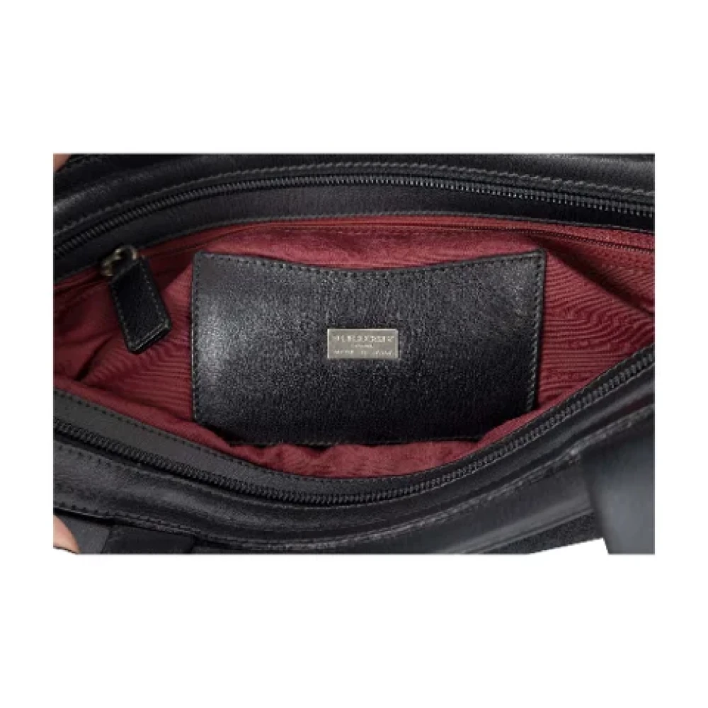Burberry Vintage Pre-owned Leather handbags Black Dames