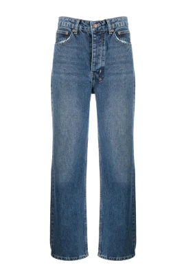 Blå Straight Jeans