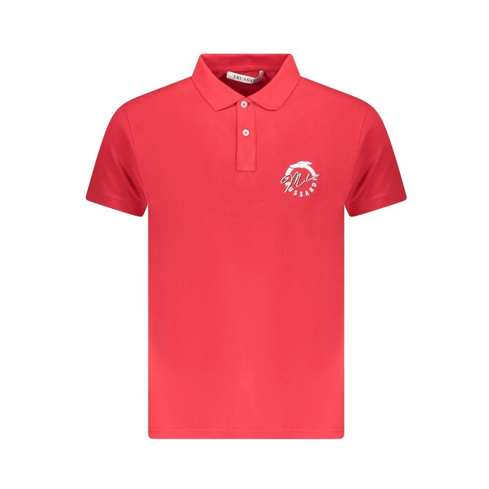 Trussardi Homme Rouge - Polo En Coton - Tops - Taille: L