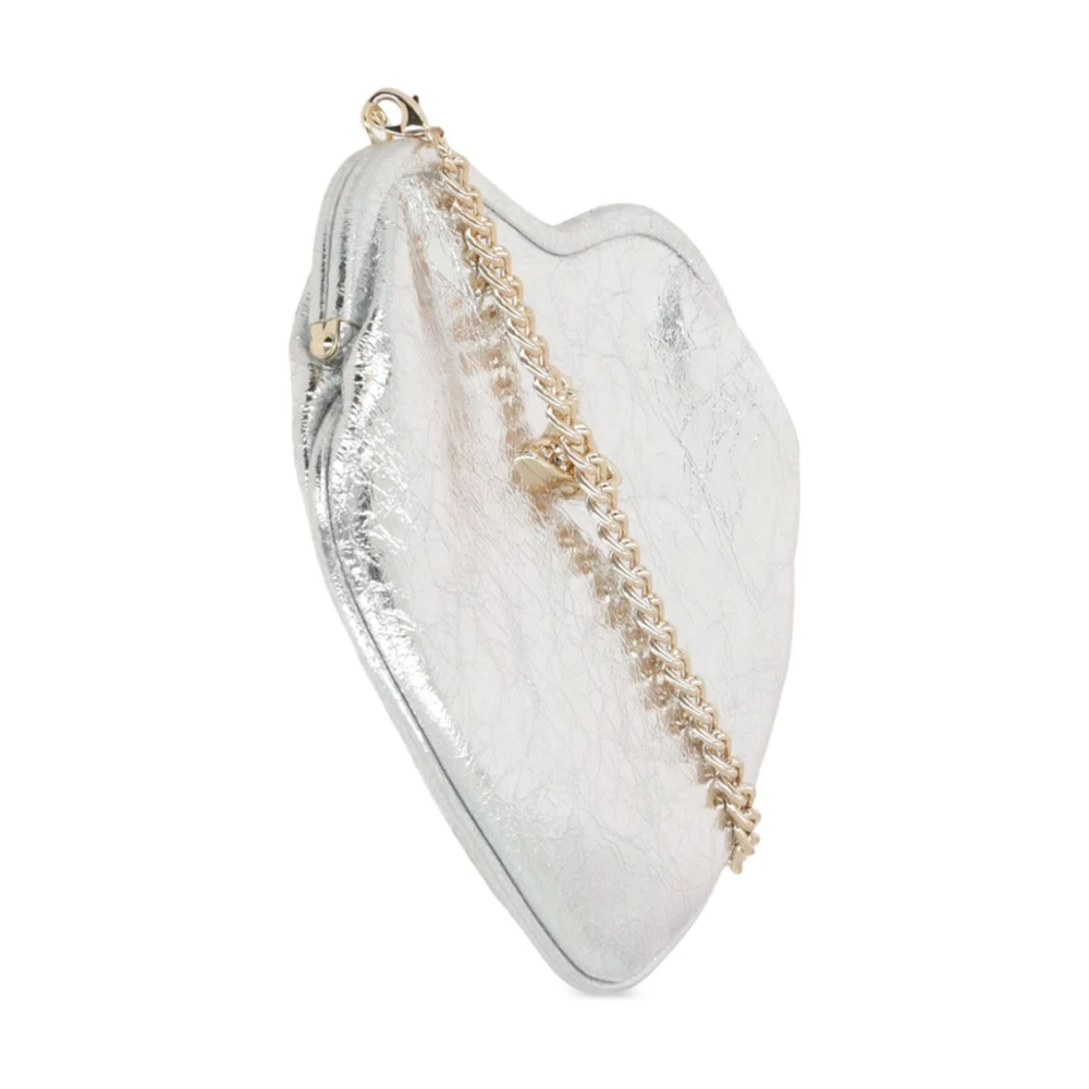 Vivienne Westwood Zilverkleurige Clutch Tas met Orb Detail Gray Dames