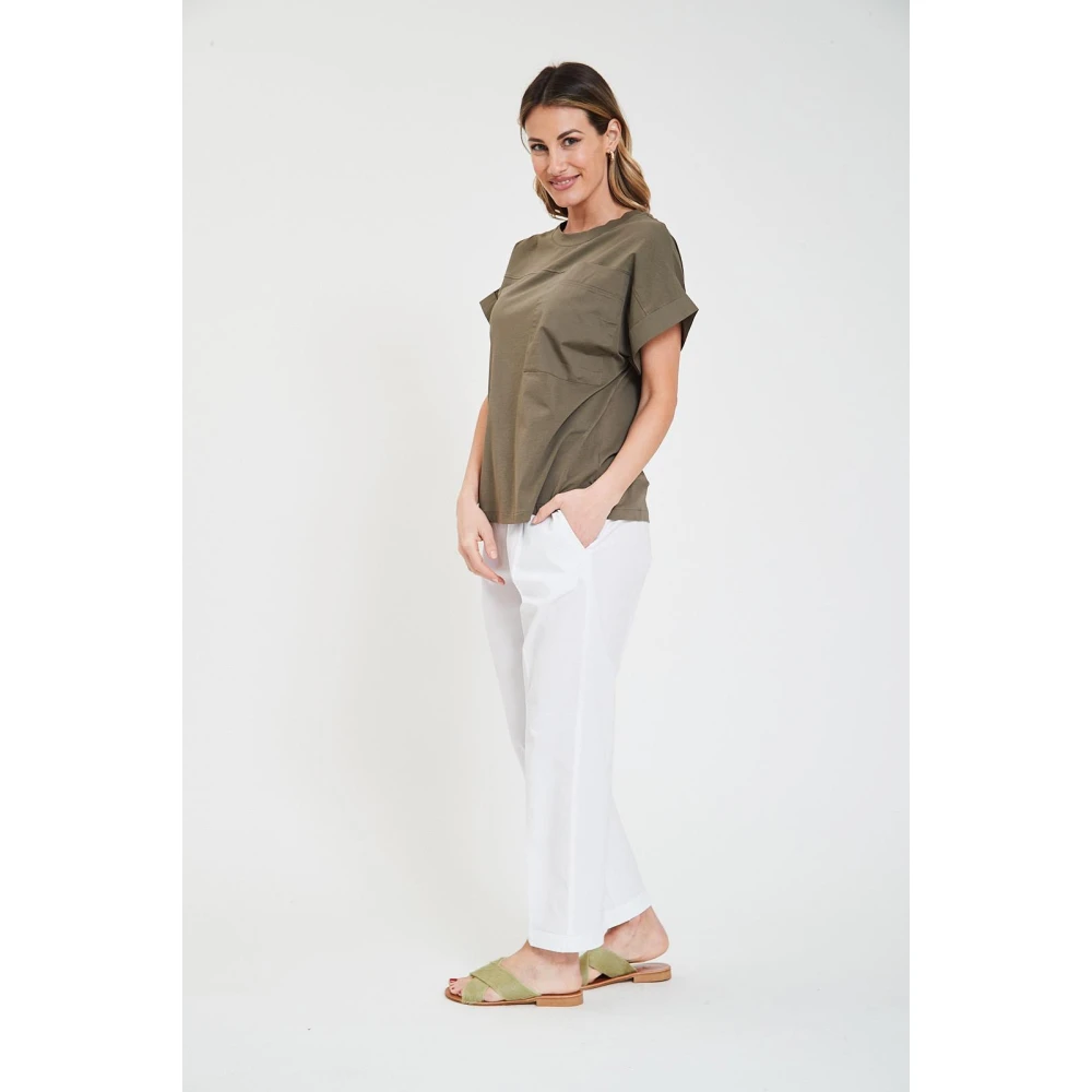 Alpha Studio Giro Zak T-Shirt Green Dames