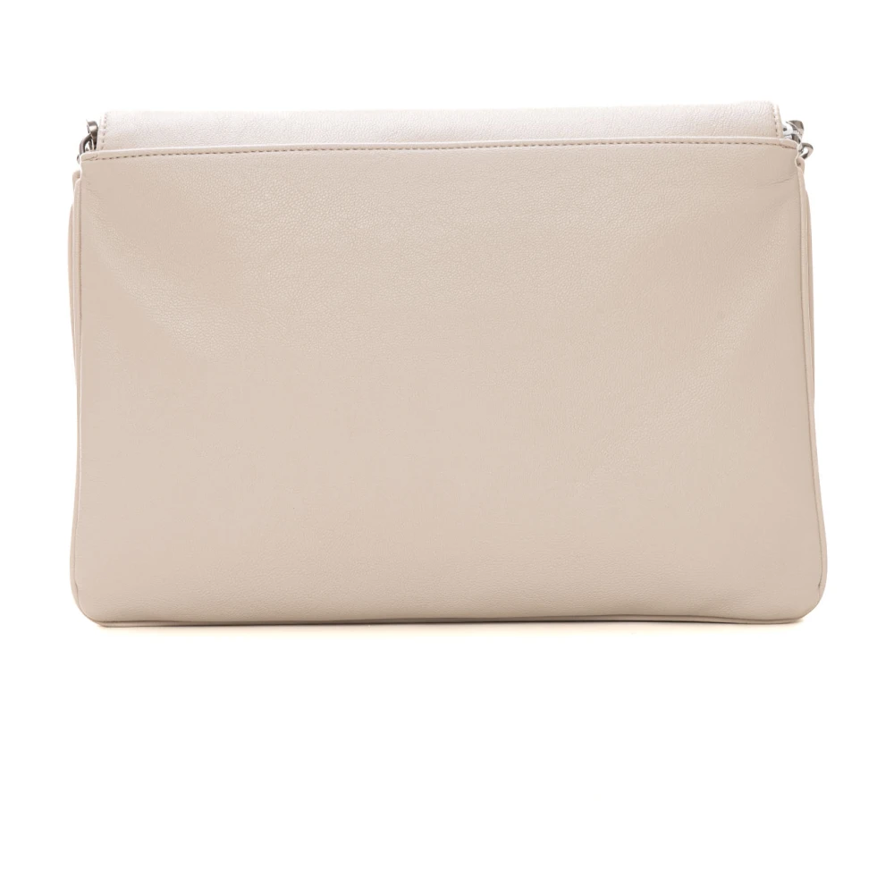 Liu Jo Stijlvolle Messenger Tas met Klep Sluiting Beige Dames
