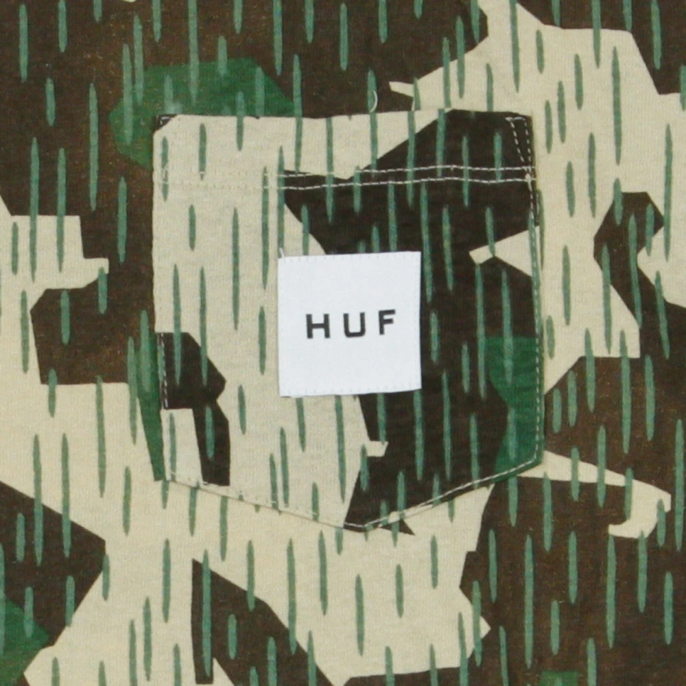 HUF Camo Zak T-Shirt Green Heren