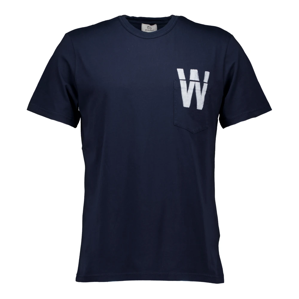 Woolrich Flag t-shirts donkerblauw Blue Heren