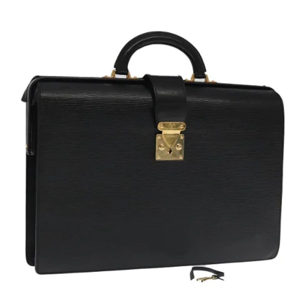 Louis Vuitton Vintage Pre-owned Leather briefcases Black Dames