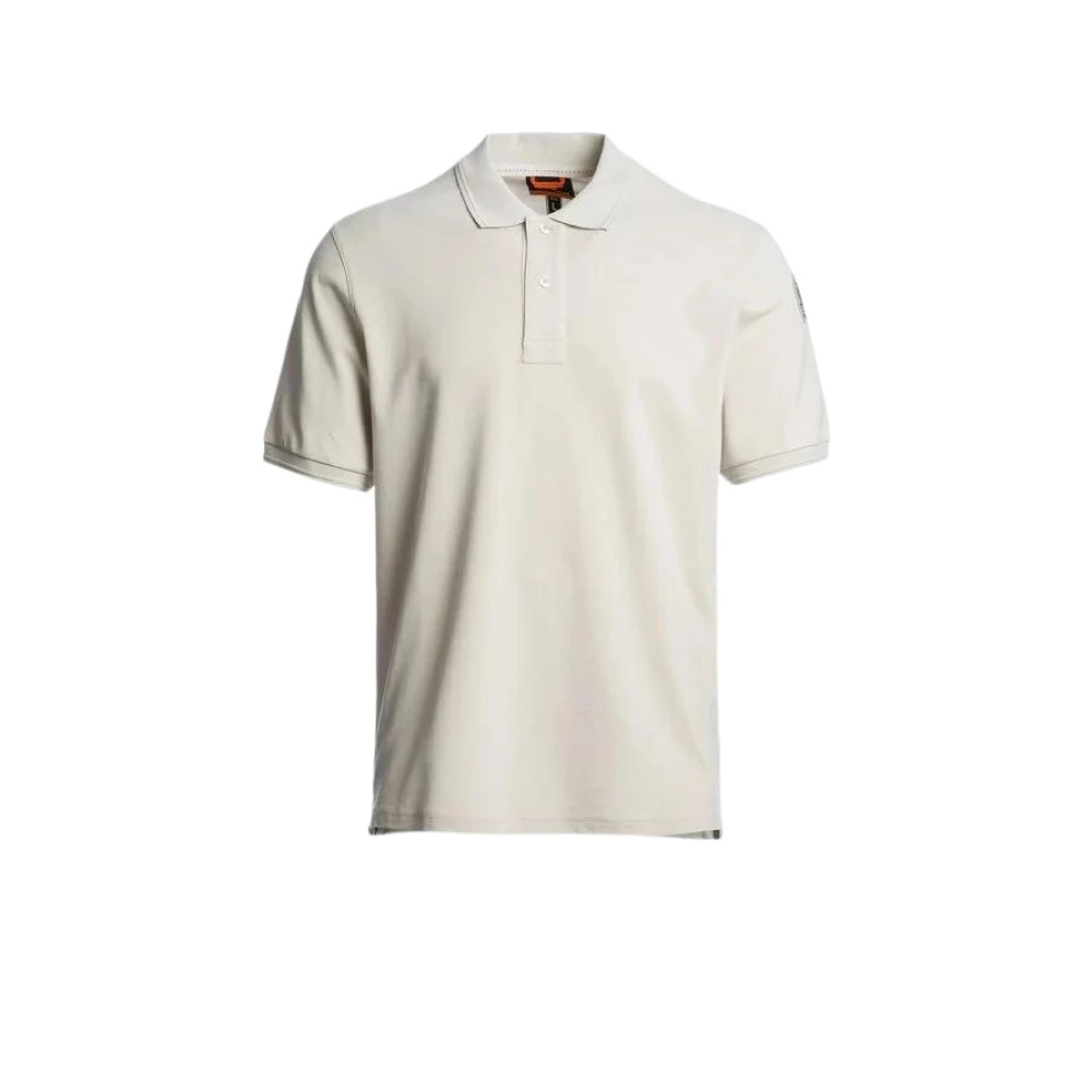 Parajumpers Beige Katoenen Polo met Mouwbadge Beige Heren