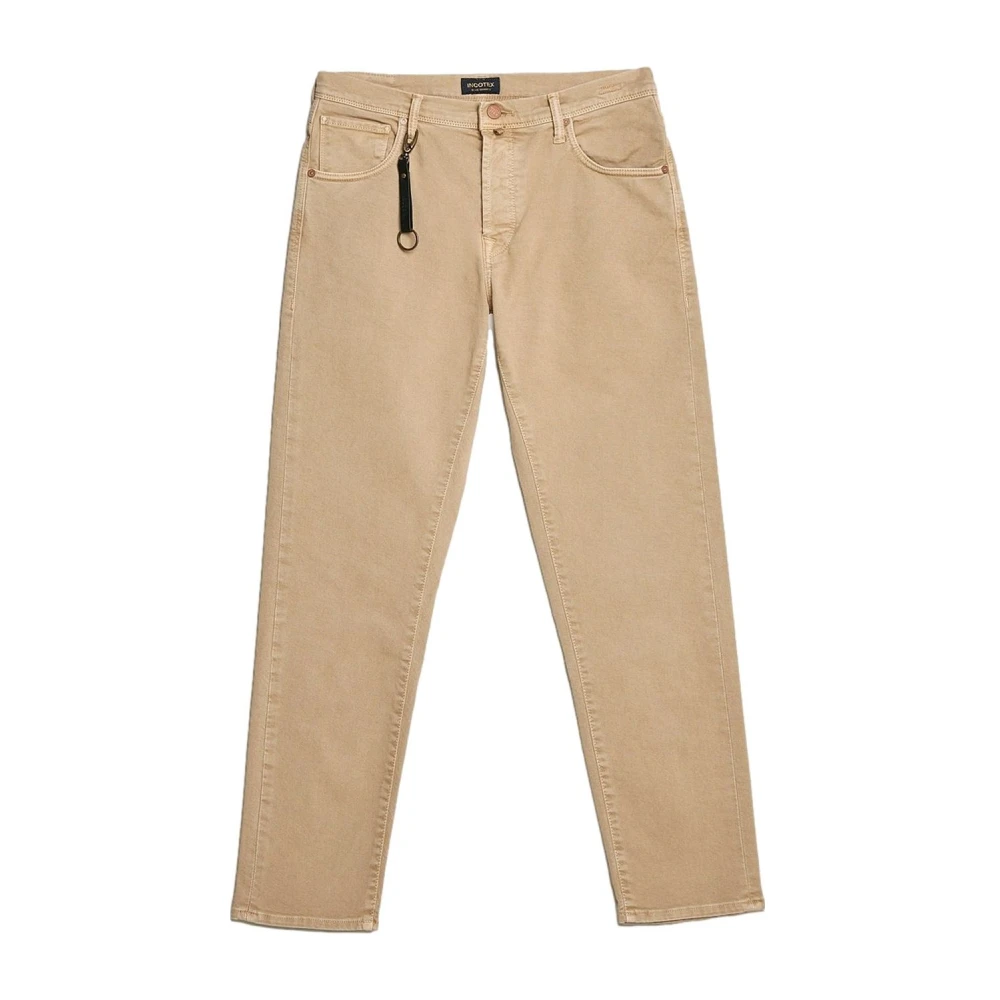 Incotex Men's Beige Slim Fit Jeans, W35, Chino Trousers