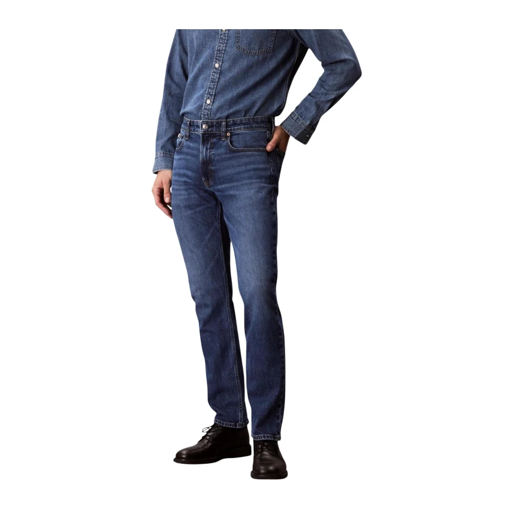 Calvin Klein Jeans , Slim Fit Jeans, Male, Blue, W33 L32, Slim Fit Stretch Denim Jeans - Image 2