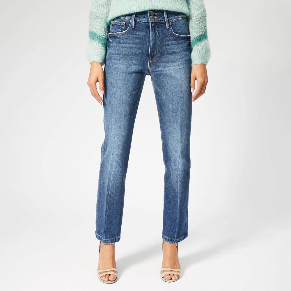 Frame Stijlvolle Slim-Fit Jeans Blue Dames