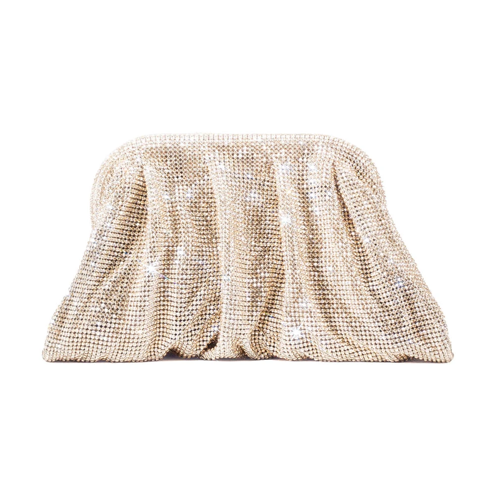 Benedetta Bruzziches Kristal Mesh Sand Clutch Tas Beige Dames