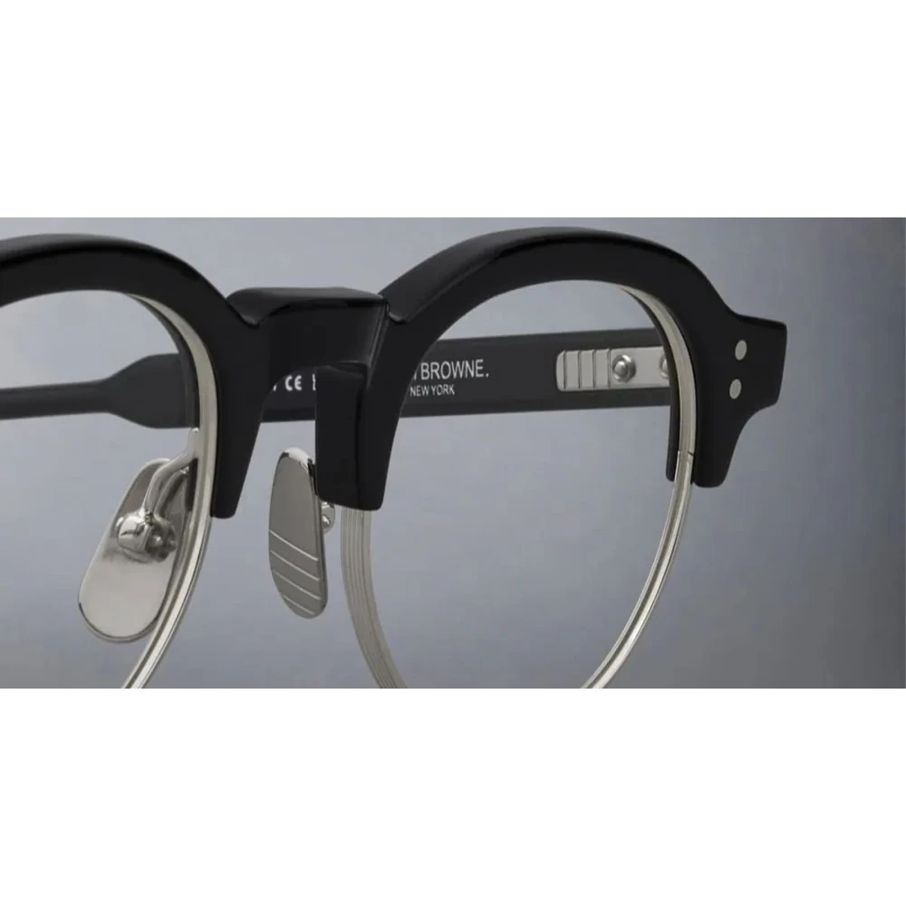 Thom Browne Ovaal Zwart Zilver Bril Japan Black Heren