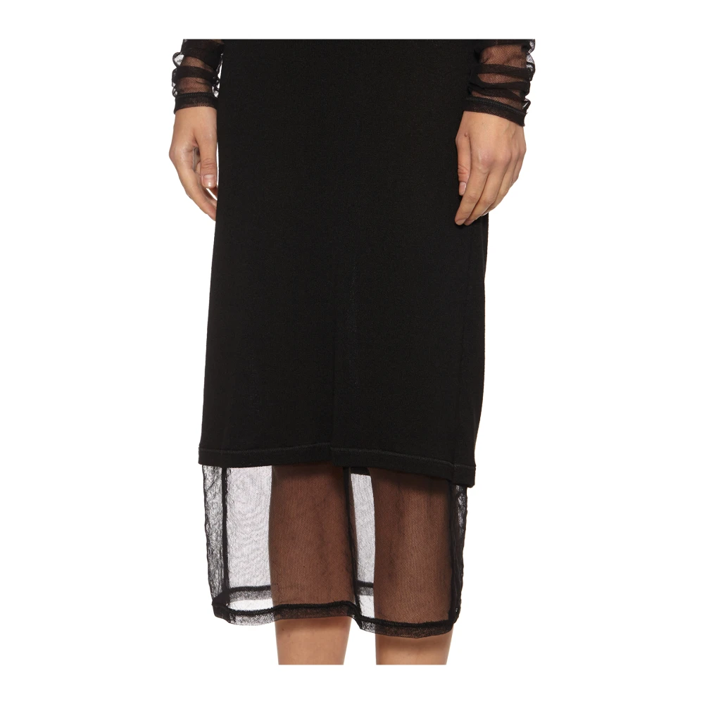 Andrea Ya aqov Tule Mesh Jurk Black Dames