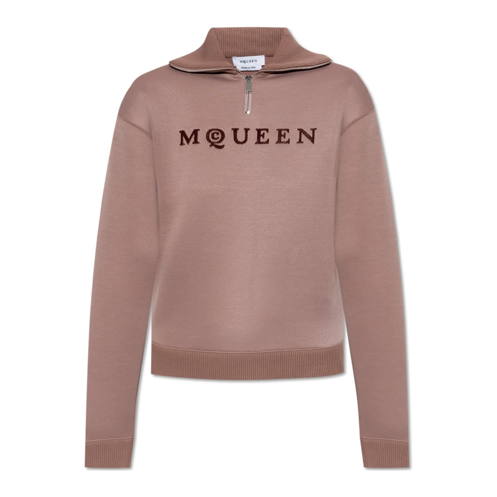 Alexander mcqueen Sweatshirt met kraag Pink Dames
