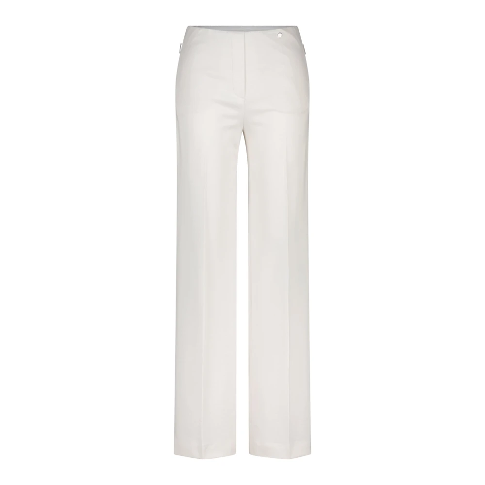 Marc Cain Bekväma Jersey High-Waist Breda Ben Byxor White, Dam