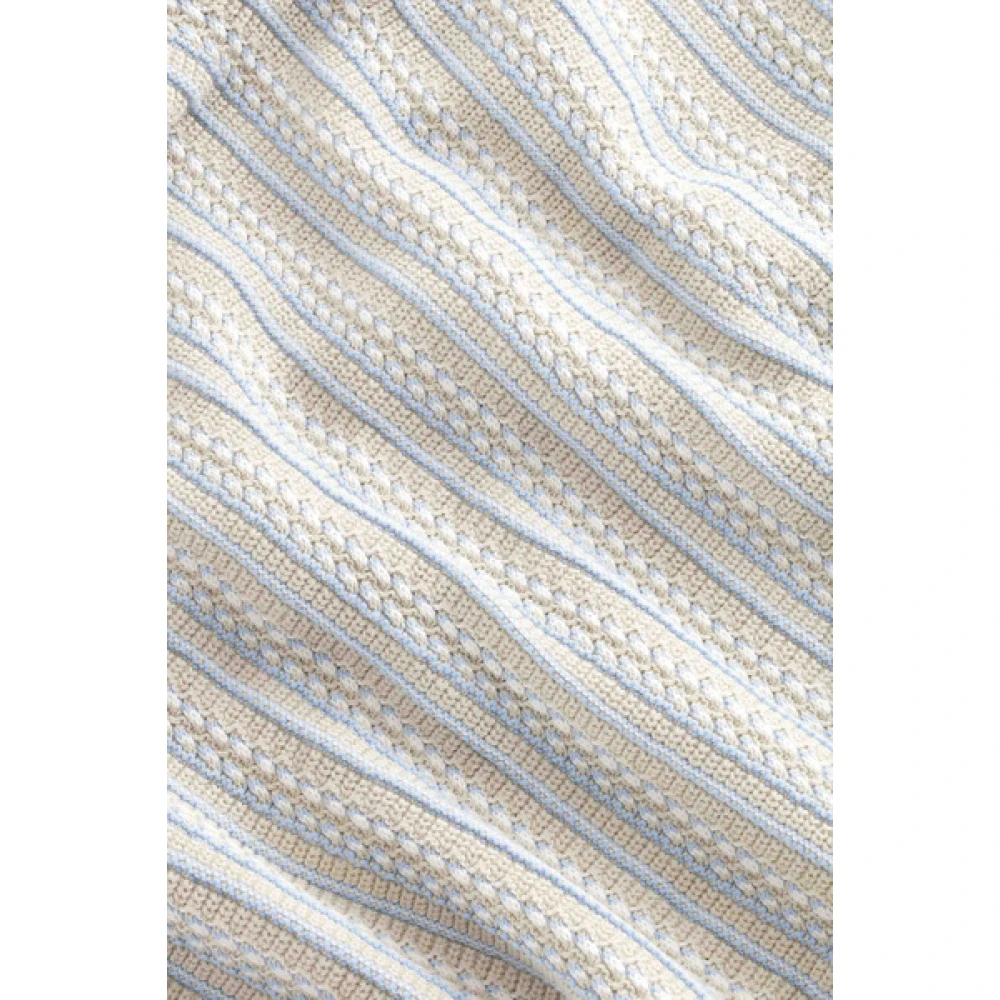 Nn07 Gestreepte Polo Cardigan met Parelknopen Multicolor Heren