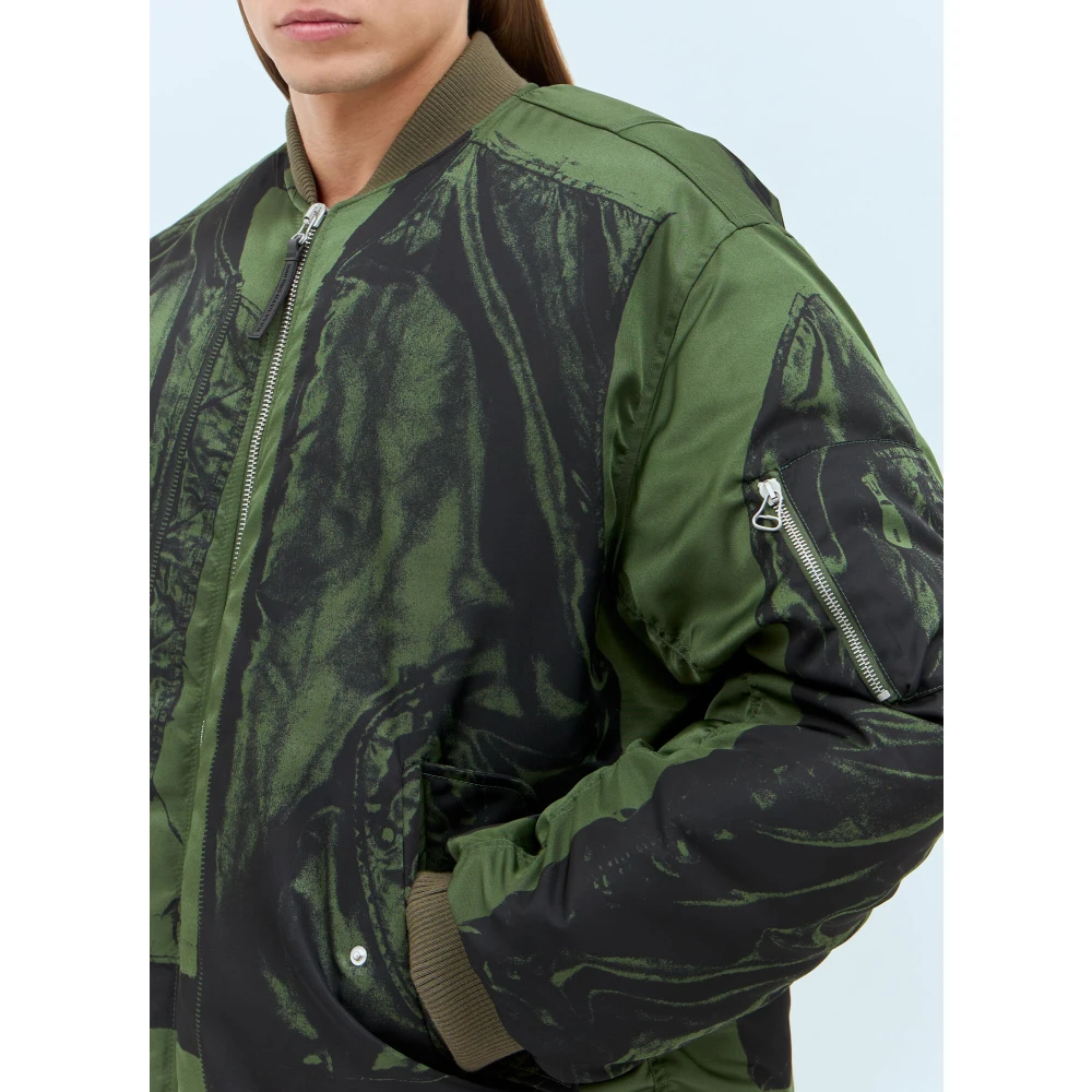 Jean Paul Gaultier Trompe L'Oeil Bomberjack Green Heren