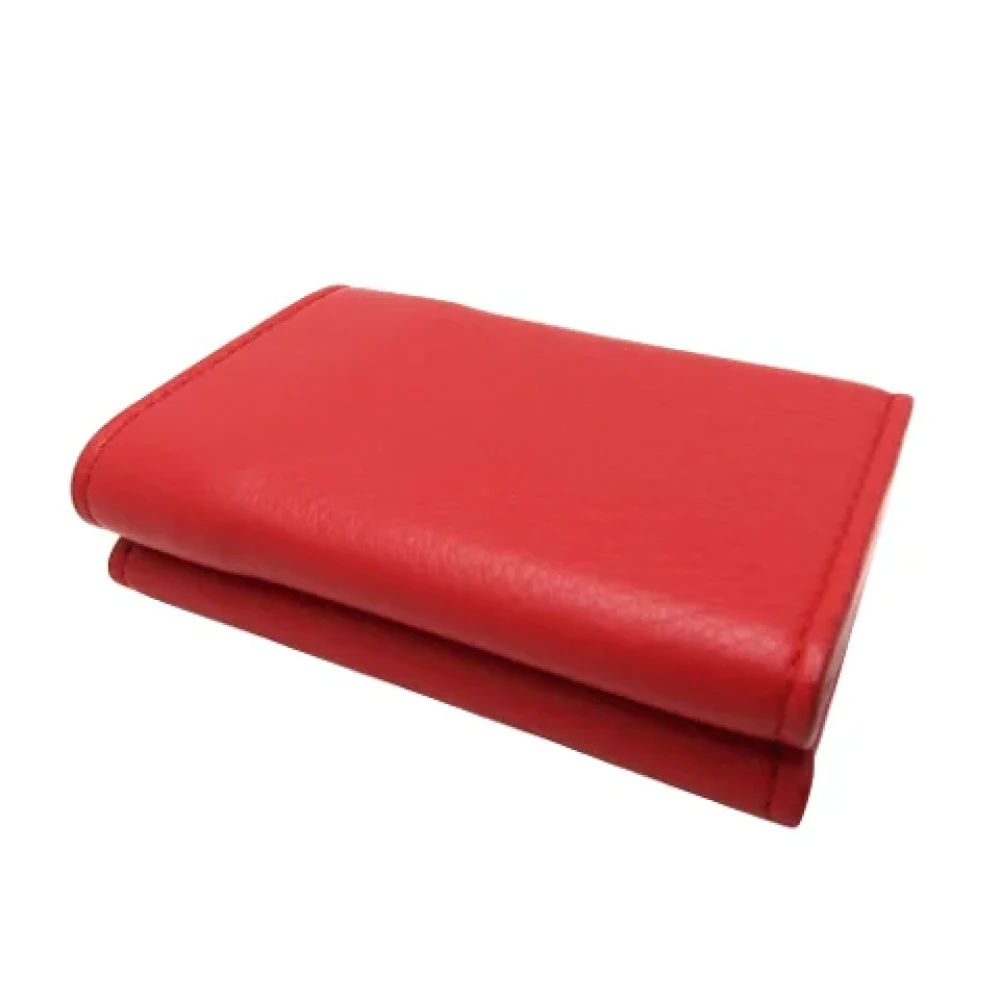 Balenciaga Vintage Pre-owned Leather wallets Red Dames