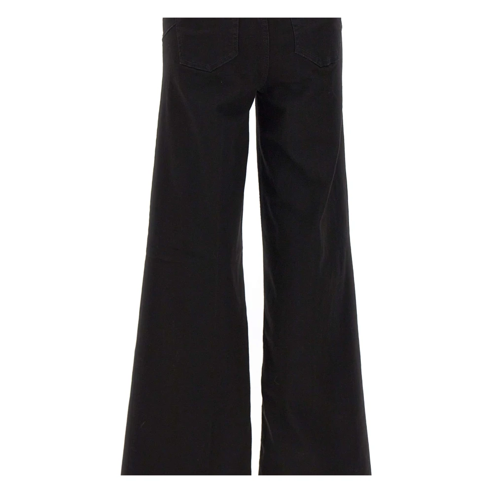 Liu Jo Zwarte Flare Leg Jeans Bottom Up Black Dames