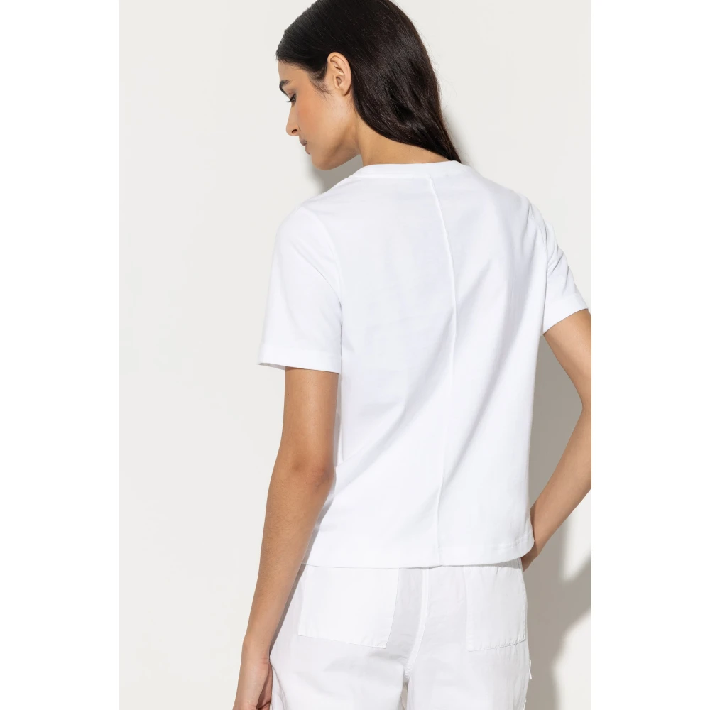 LUISA CERANO Vakantie Logo Print Wit T-Shirt White Dames