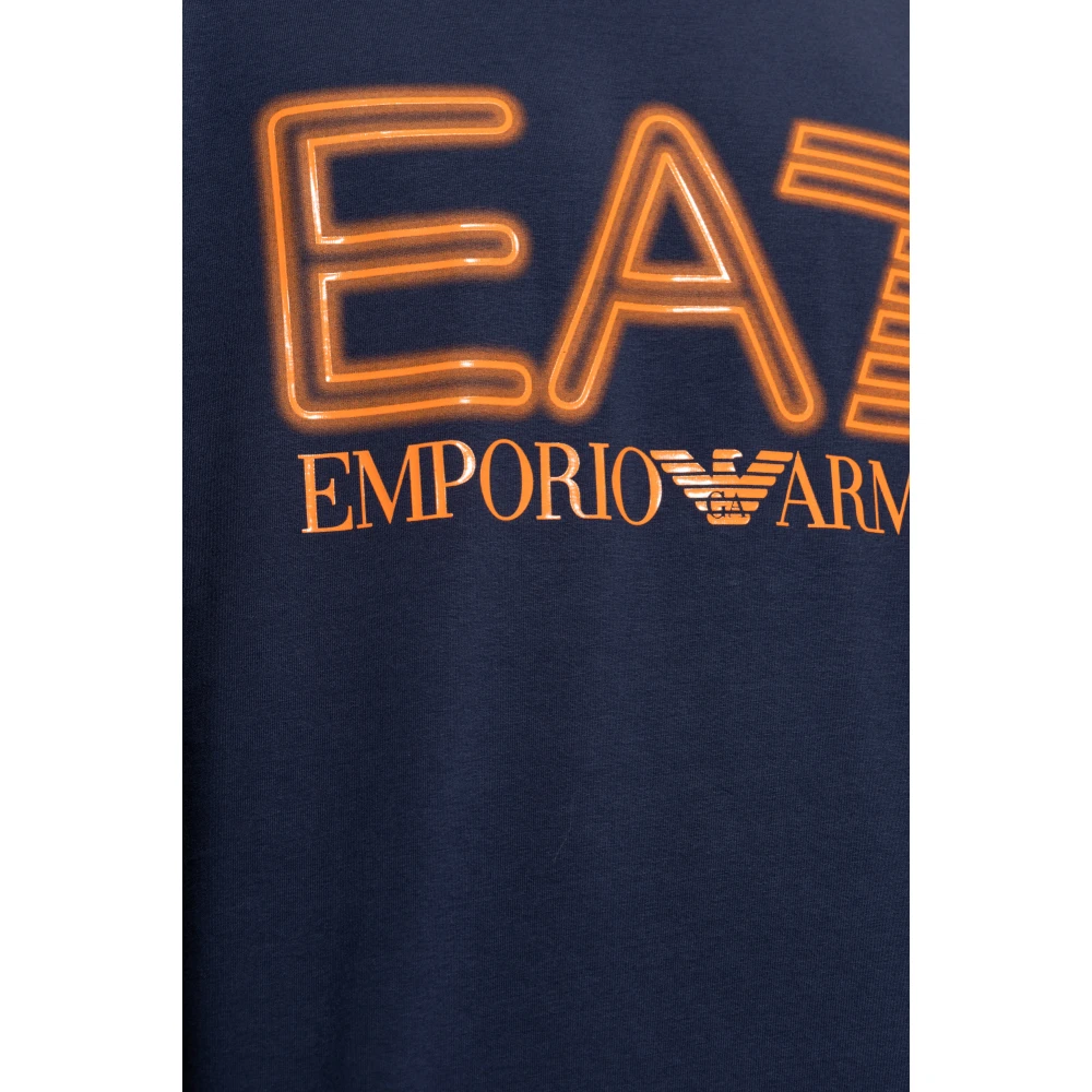 Emporio Armani EA7 T-shirt met lange mouwen Blue Heren