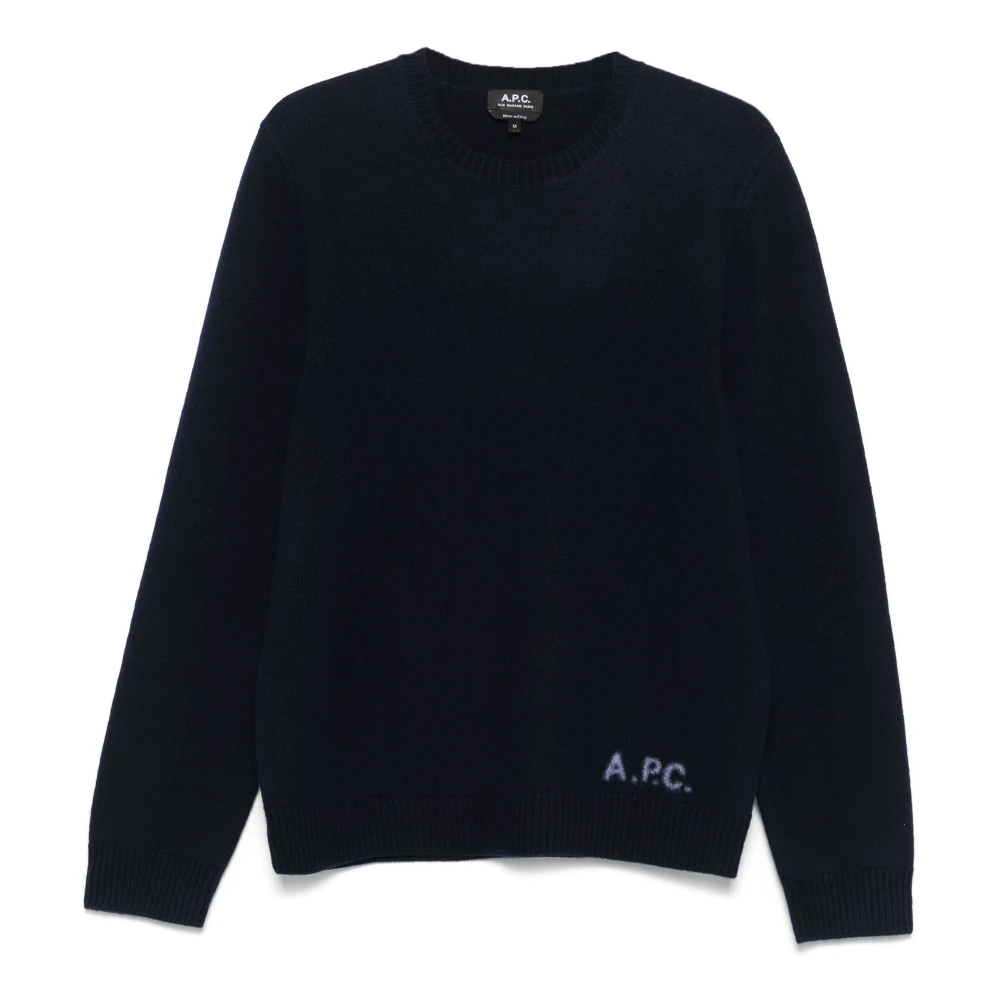 A.p.c. Donkerblauwe Pull Edward Blauwe Kleding Blue Heren