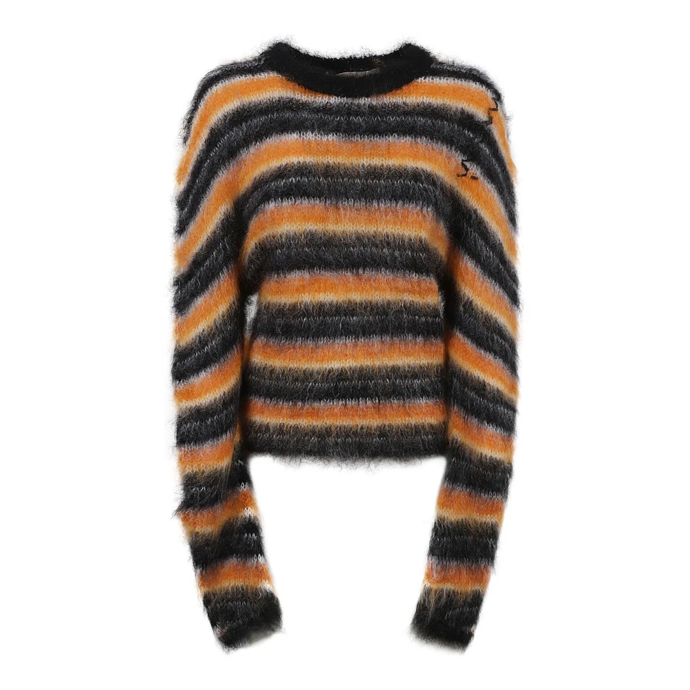 Marni Zwarte Rondehals Sweater Black Dames