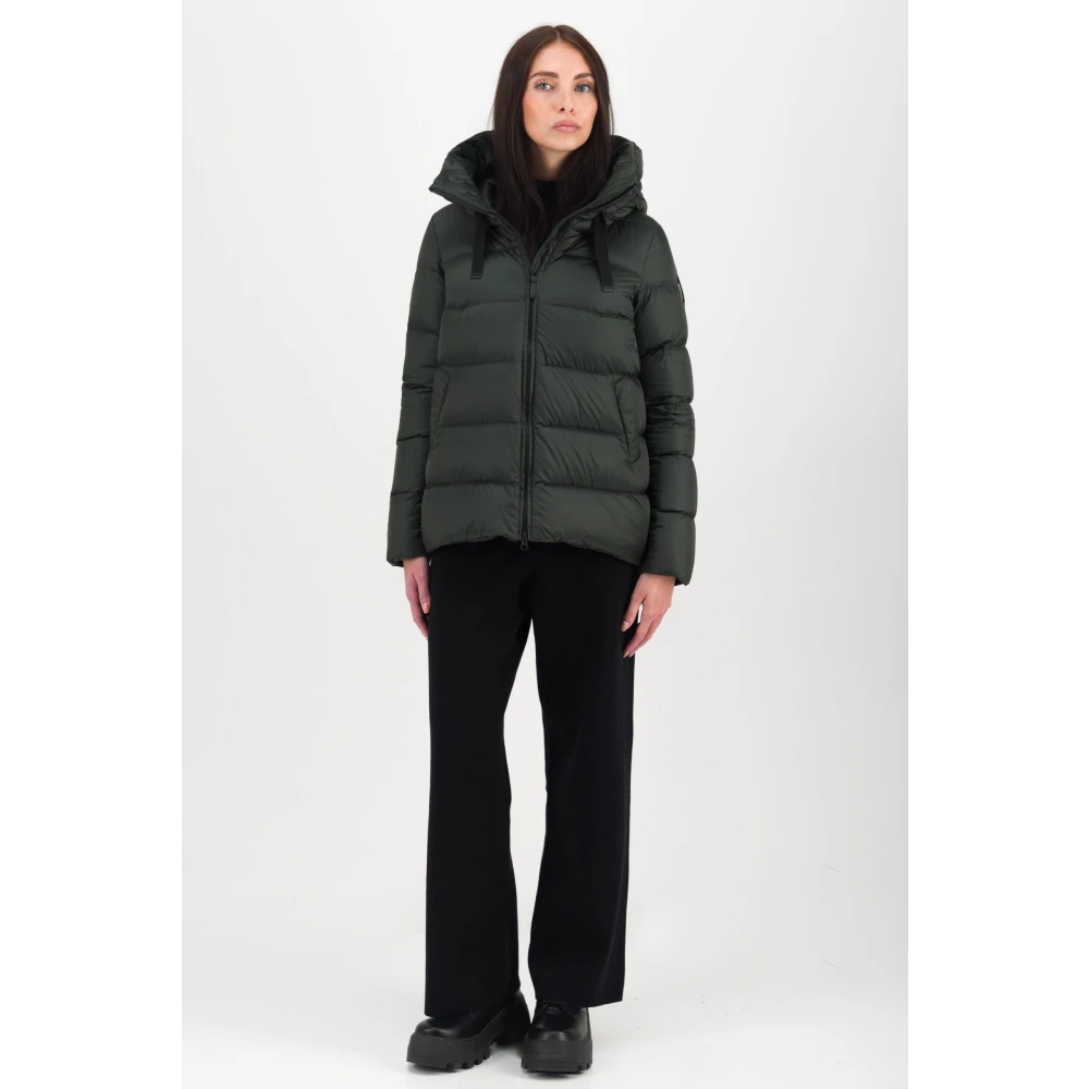 BomBoogie Dichte Nylon Donsjas met Capuchon Green Dames