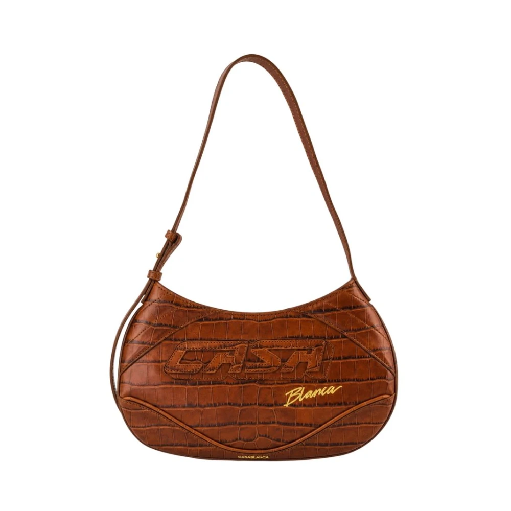 Casablanca Slim Biker Shoulder Bag - Female - Shoulder Bags - Brown - One Size - Bags