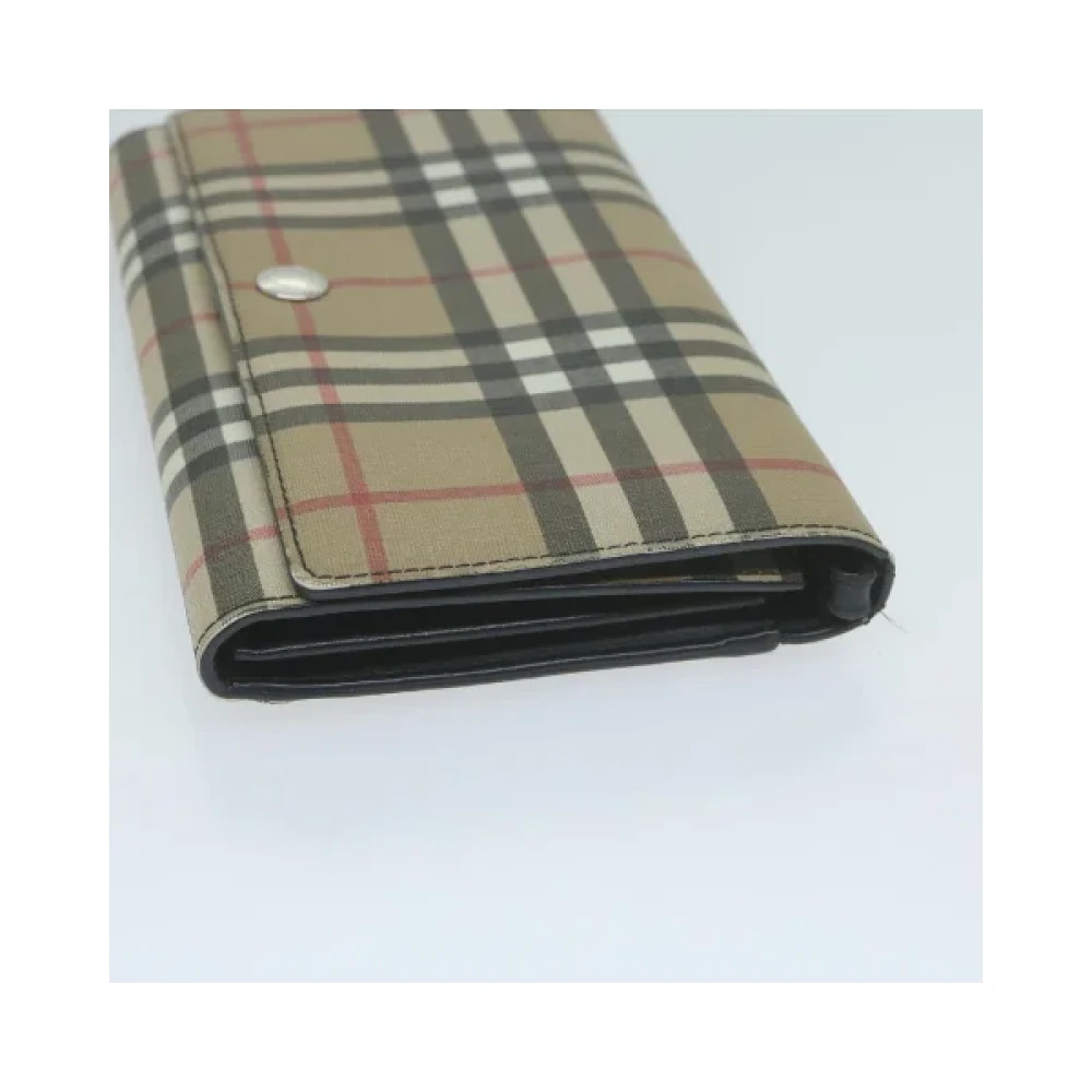 Burberry Vintage Pre-owned Plastic wallets Beige Dames