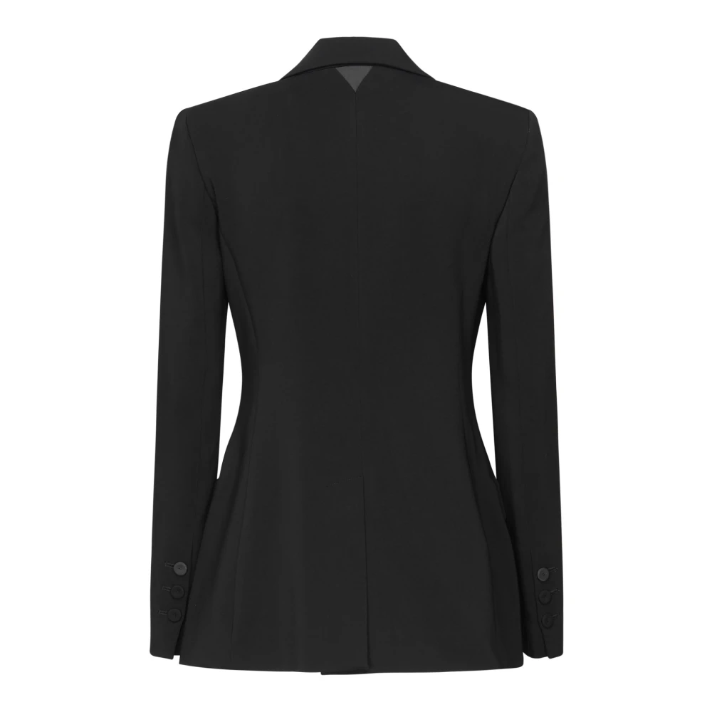 pinko Zwarte double-breasted blazer met pieklapels Black Dames