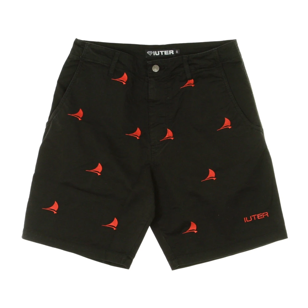 Iuter Zwarte Citizen Shorts Skipper voor Mannen Black Heren