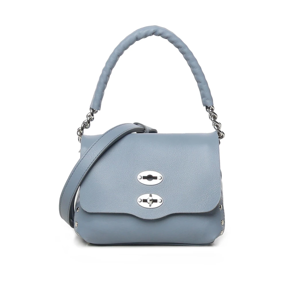 Zanellato Stijlvolle Schoudertas met Gehamerd Patroon Blue Dames