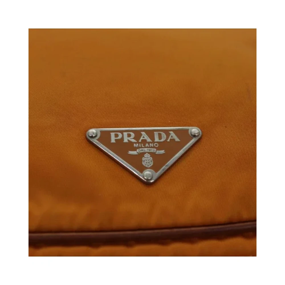 Prada Vintage Pre-owned Nylon prada-bags Orange Dames