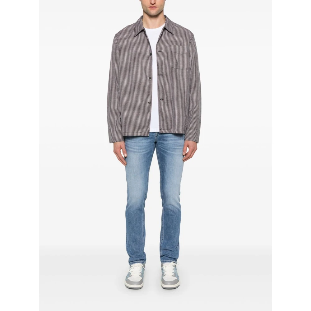 Dondup Blauwe Broek met Whiskering Effect Blue Heren