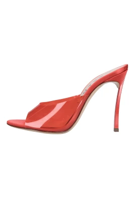 Plexy and Satin Blade Mules