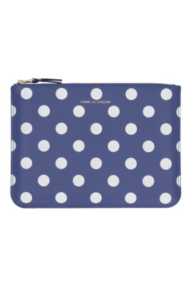 polka-dot-leather-flat-pouch