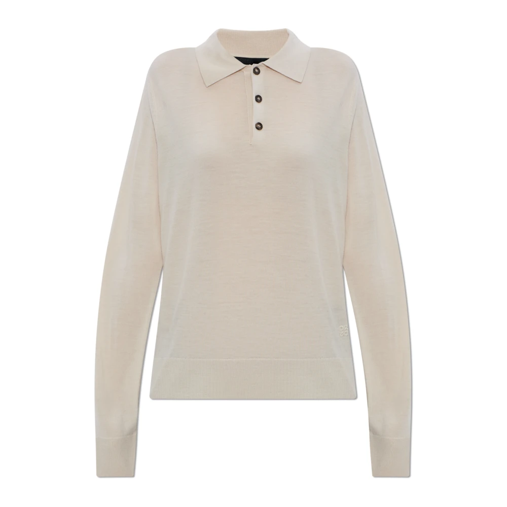 Dsquared2 Women's Beige Wool Turtleneck With Long Sleeves - V-Neck Knitwear - Xs - Knitwear