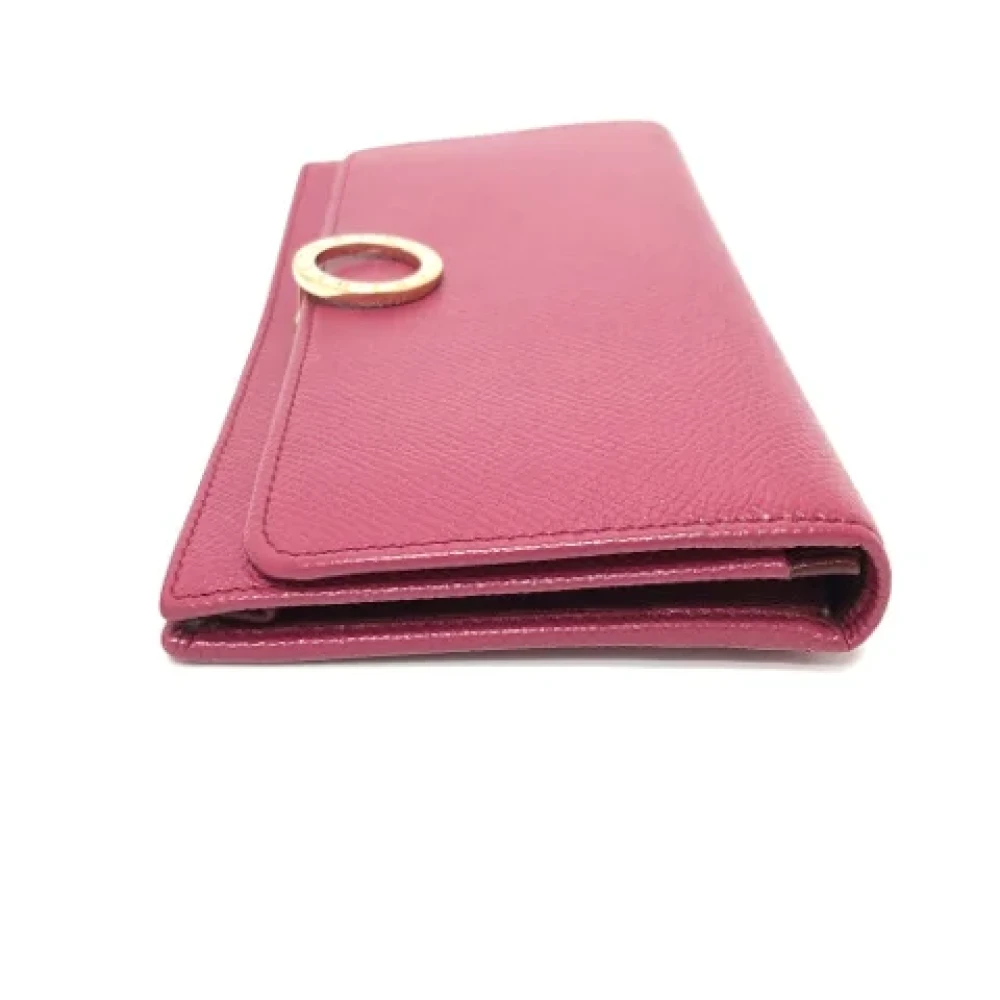 Bvlgari Vintage Pre-owned Leather wallets Pink Dames