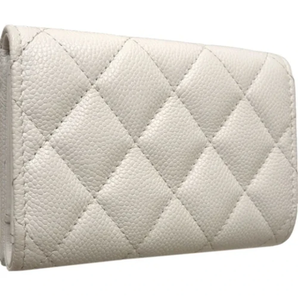 Chanel Vintage Pre-owned Leather wallets White Dames