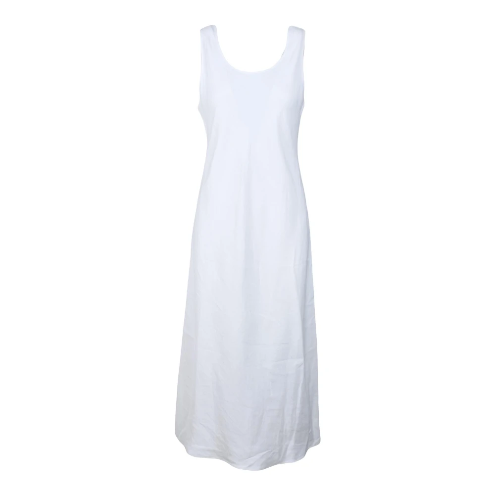 Max Mara Studio Linnen Blend Jurk voor Vrouwen White Dames