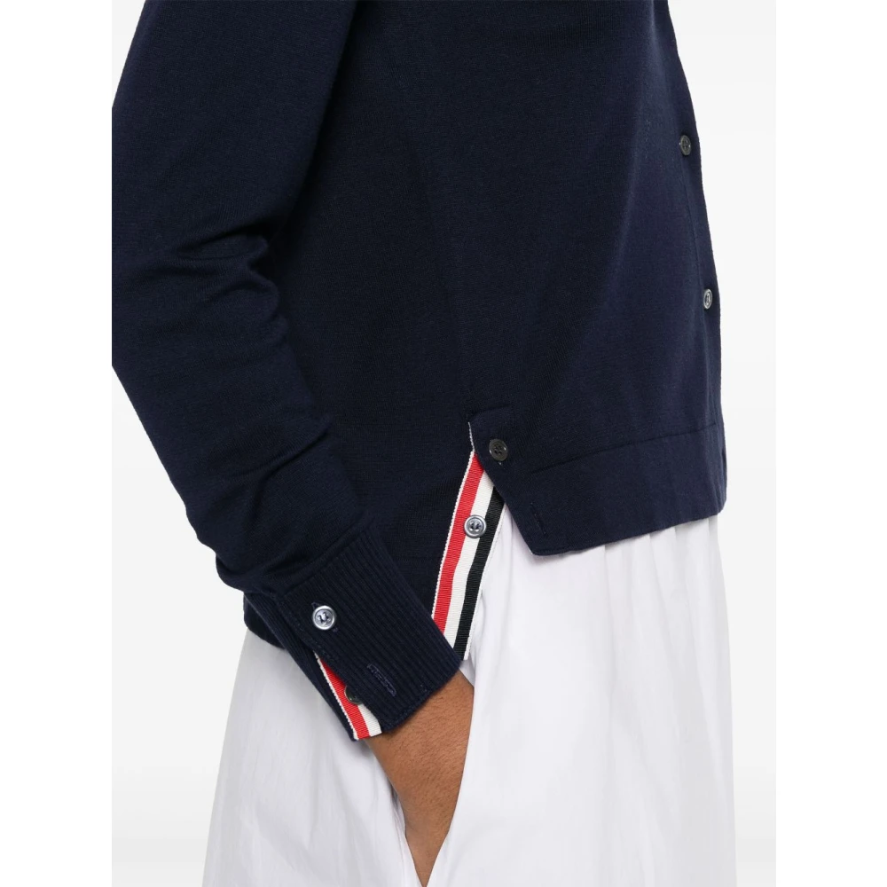 Thom Browne Blauwe Button-Up Shirt met Handtekeningdetails Blue Dames