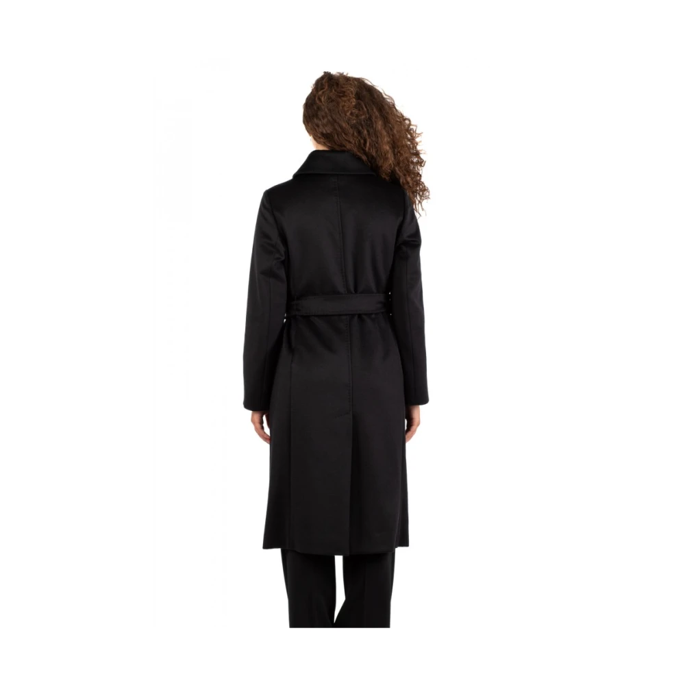 Max Mara Studio Stijlvolle Jas met Bcollag Ontwerp Black Dames