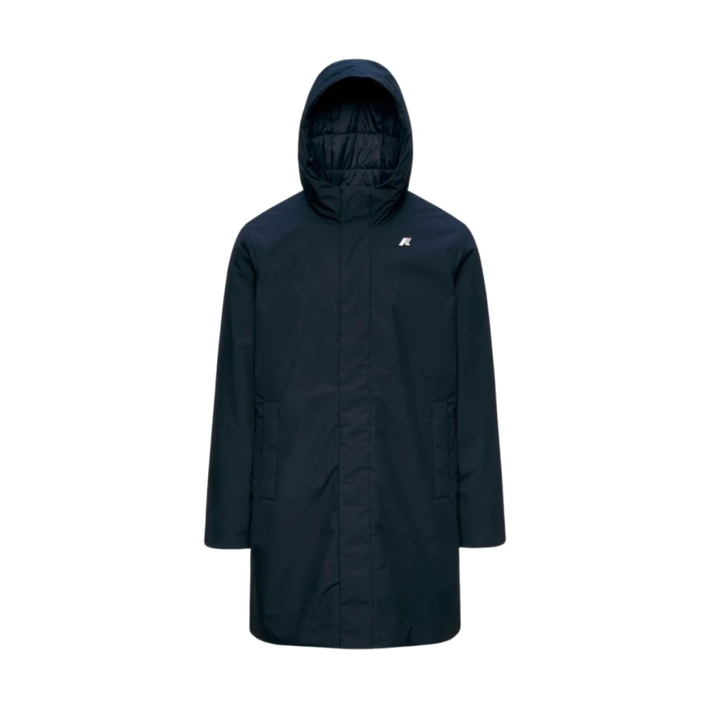 K-Way Uomo Blu Thomas Warm Micro Canvas - Lungo Giacche - Lungo Giacche - Xl - Immagine 3