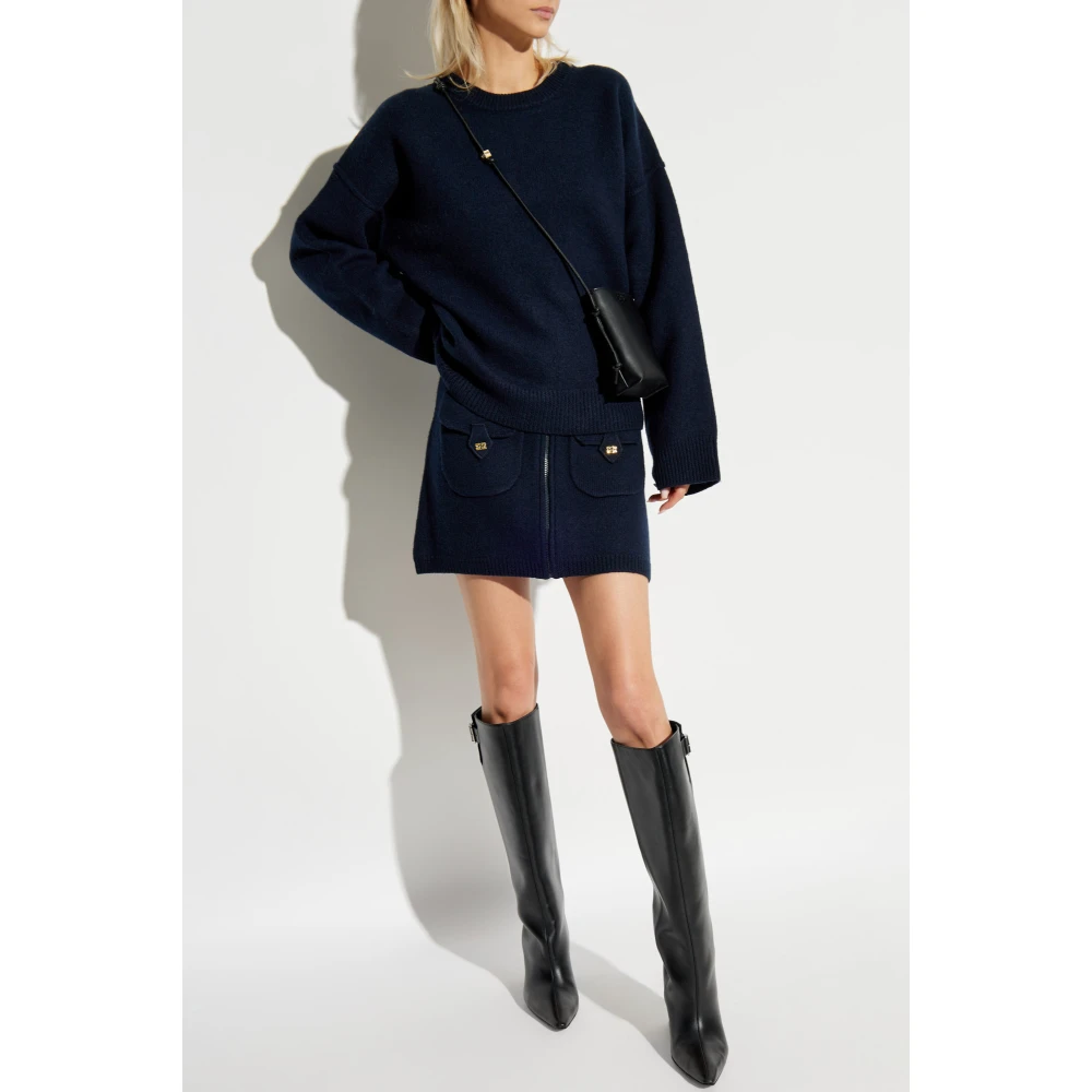 Ganni Wollen trui Blue Dames