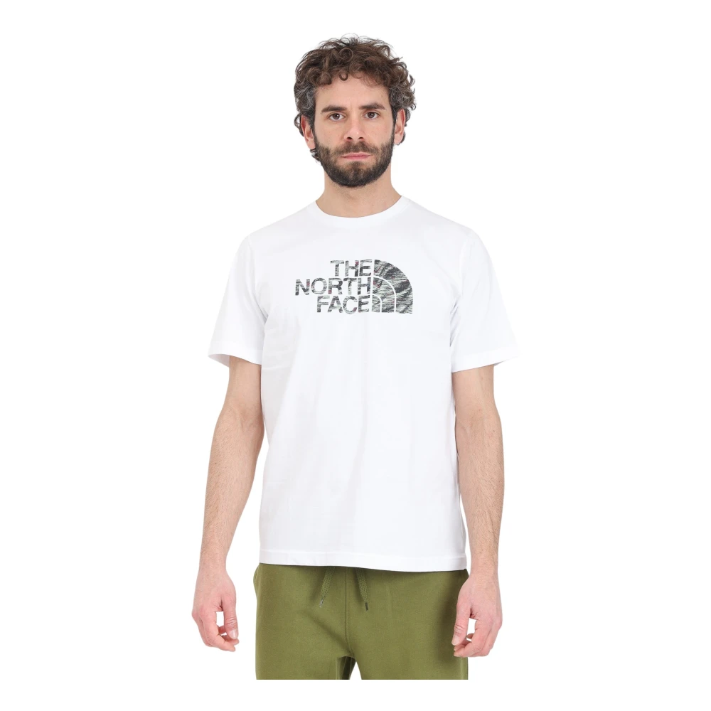 The North Face Wit Easy Print Crew Neck T-shirt White Heren